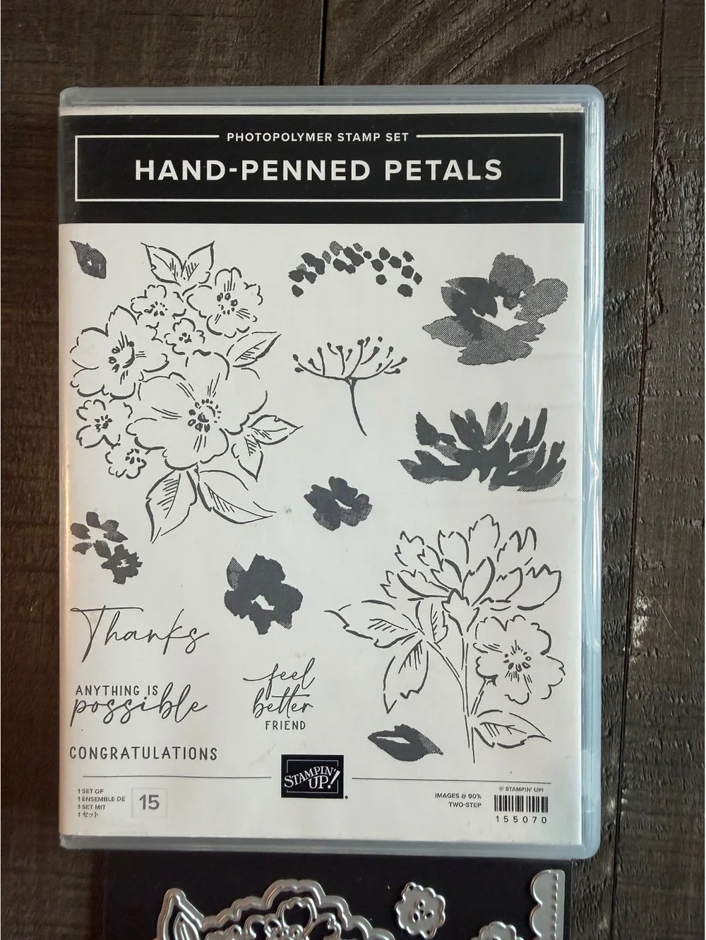 Stampin’ Up Hand-Penned Petals stamp set with Penned Flowers Dies die cut set